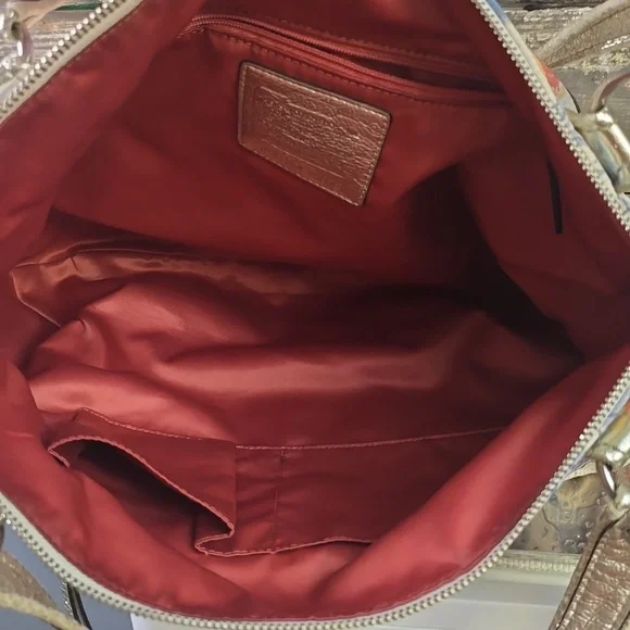 Coach Poppy Multicolor Signature Shoulder Bag - Picture 6 of 6